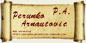Perunko Arnautović vizit kartica